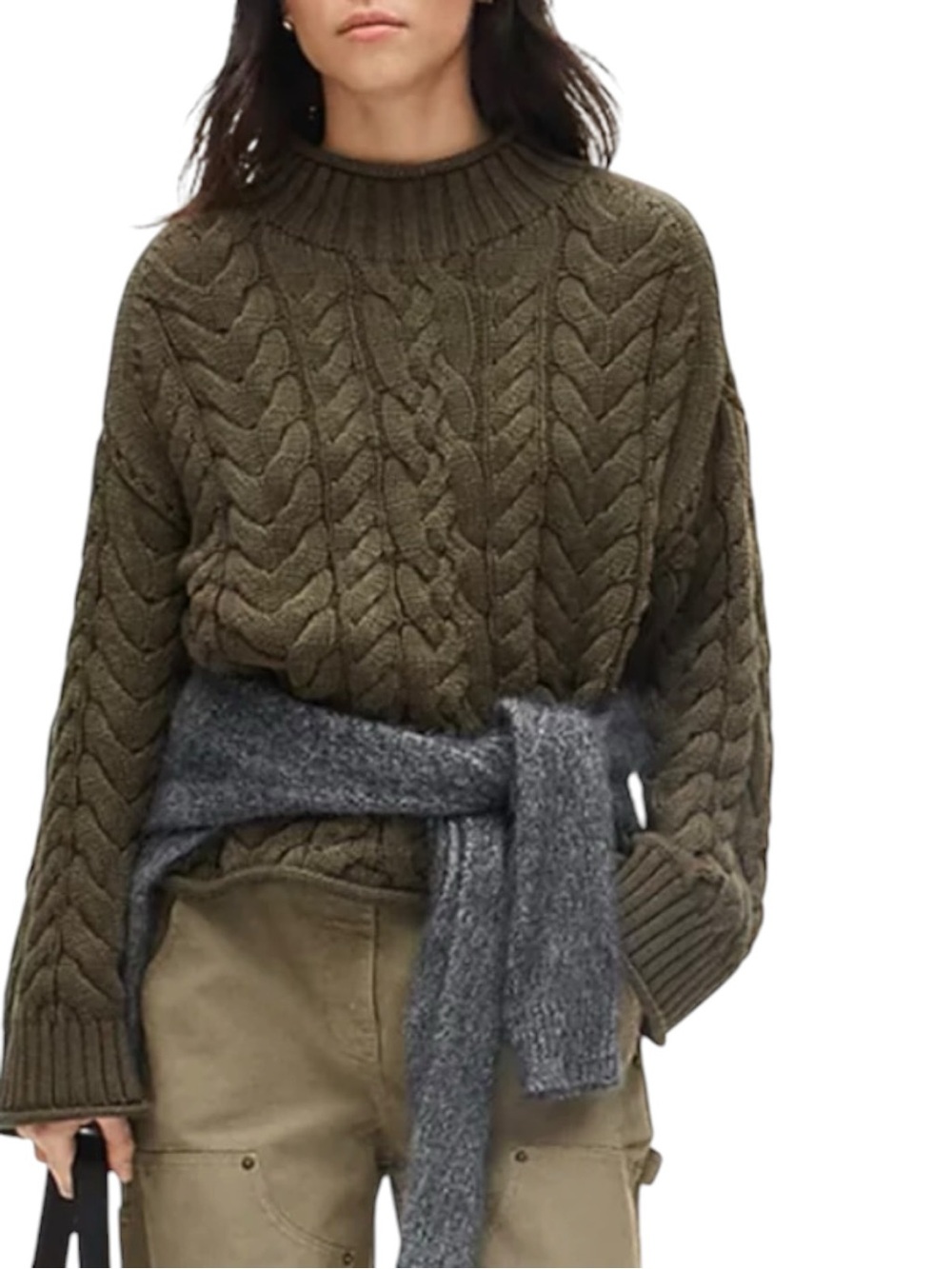 J. Crew Rollneck Cable Knit Sweater